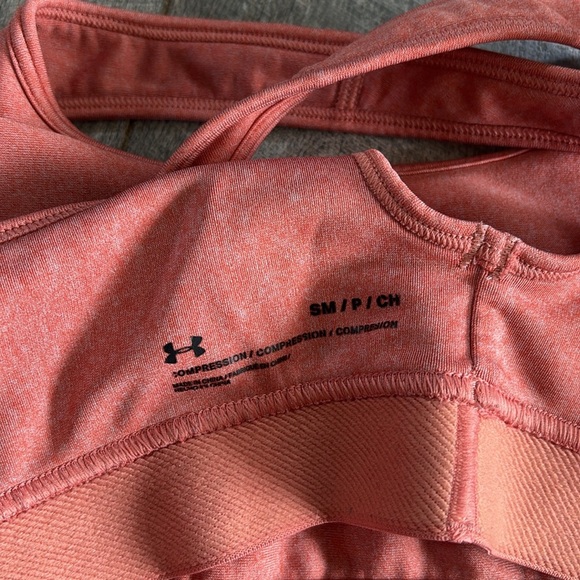 Under Armour Size Small Orange Athletic Sports Bra - Picture 4 of 6